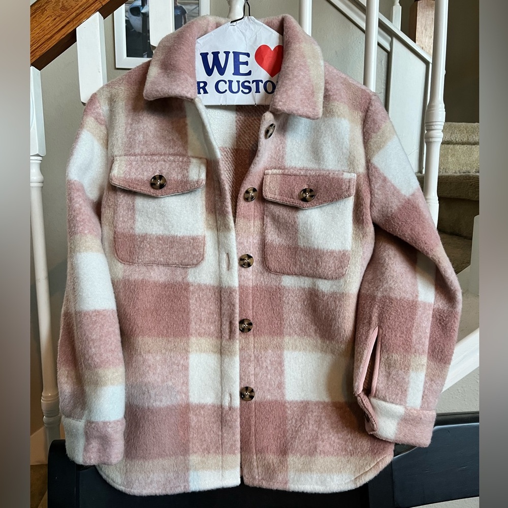 GUESS girls Plaid shirt Jacket